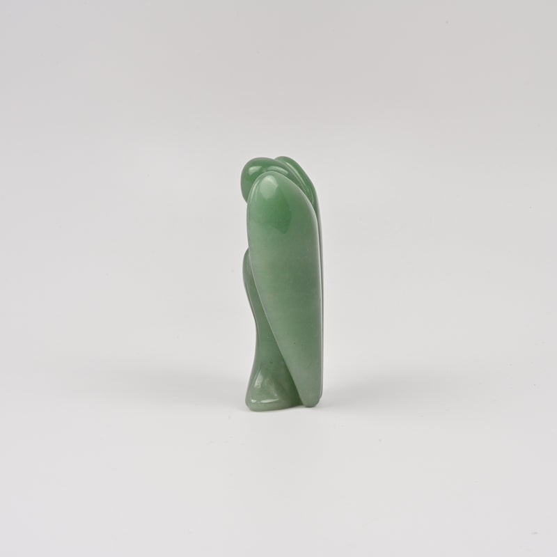Handcraft Carved Green Aventurine Angel Crystal Figurine, 3 inch Natural Angel Gemstone