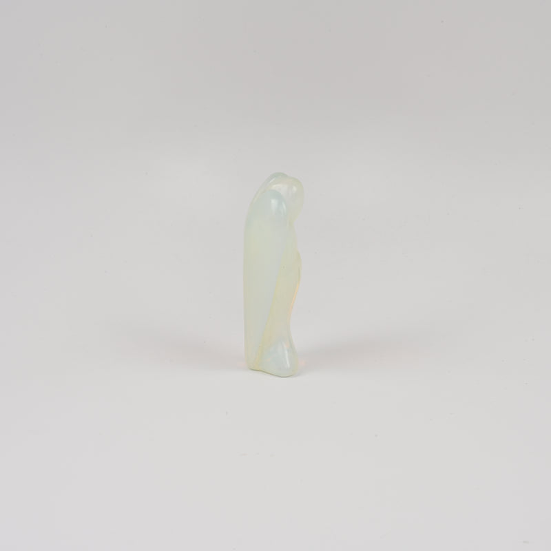 Handcraft Carved Opalite Angel Crystal Figurine, 3 inch Angel Gemstone