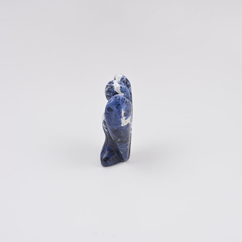 Handcraft Carved Sodalite Angel Crystal Figurine, 2 inch Angel Gemstone