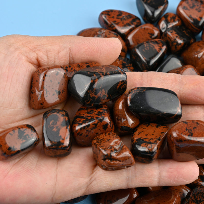 Mahogany Obsidian Tumbled Stones Gemstone Crystal 20-30mm, Healing Crystals, Medium Size Stones