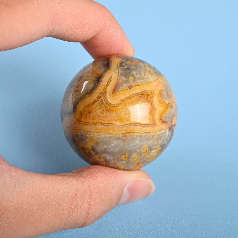 Sphere Ball Crystal, Crazy Agate Crystal Ball, 30mm, 40mm, 50mm Polished Sphere Gemstone, Crazy Lace Agate Sphere Crystal Ball Round.