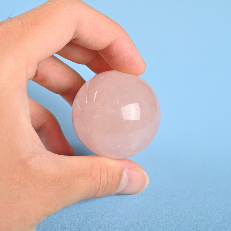 Sphere Ball Crystal, Rose Quartz Crystal Ball, 30mm, 40mm, 50mm Polished Sphere Gemstone, Rose Quartz Sphere Crystal Ball Round.