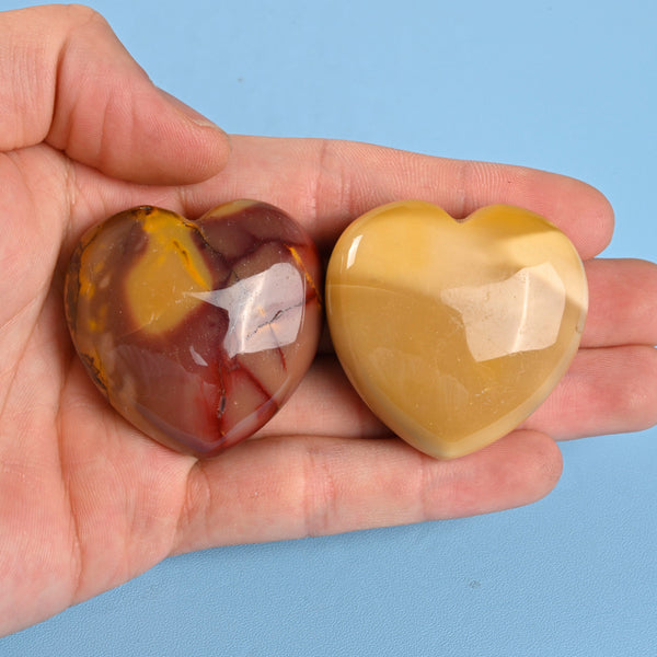 Carved Heart Crystal Figurine, 1.5 inch (40mm) Heart, Mookaite Heart Gemstone, Crystal Decor, Reiki Stone, Mookaite Jasper.