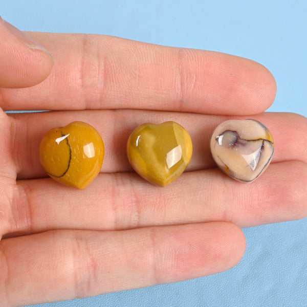 Cute Carved Heart Crystal Figurine, 15mm Heart, Mookaite Heart Gemstone, Tiny Crystal Decor, Reiki Stone, Mookaite Jasper.