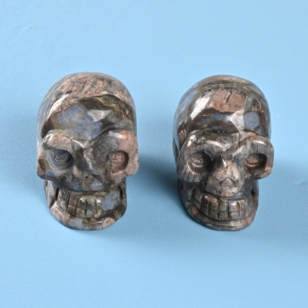 Carved Skull Crystal Figurine, 2 inch Llanite Que Sera Skull Gemstone, Skull Crystal Decor, Llanite Que Sera Skull Head.