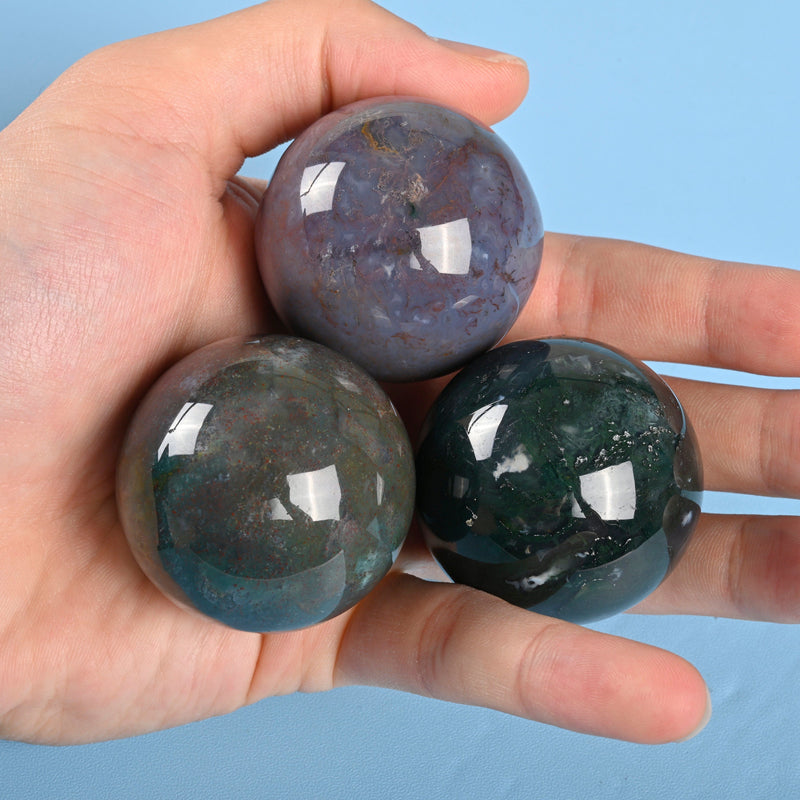 Sphere Ball Crystal, Indian Agate Crystal Ball, 30mm, 40mm, 50mm Polished Sphere Gemstone, India Agate Sphere Crystal Ball Round.