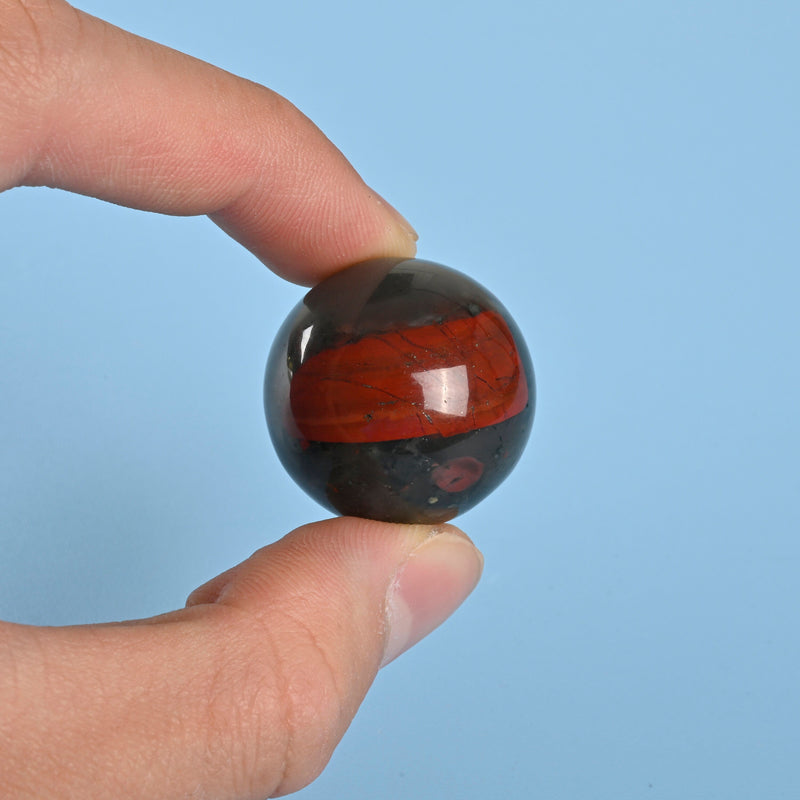 Sphere Ball Crystal, African Bloodstone Crystal Ball, 20mm, 25mm, Small Polished Sphere Gemstone, African Blood Sphere Crystal Ball Round.