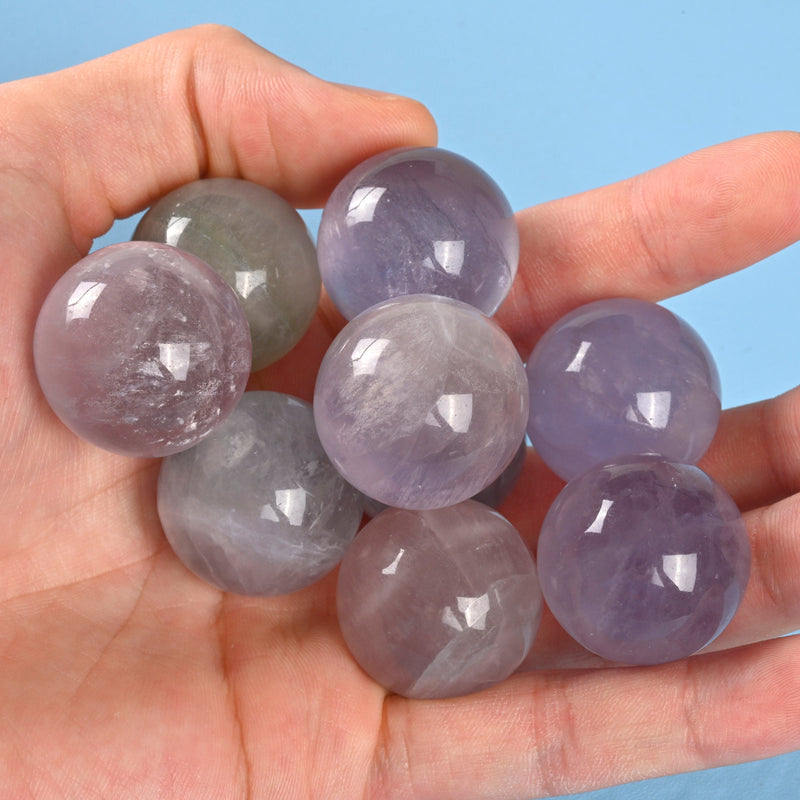 Sphere Ball Crystal, Fluorite Crystal Ball, 20mm, 25mm, Small Polished Sphere Gemstone, Fluorite Sphere Crystal Ball Round.
