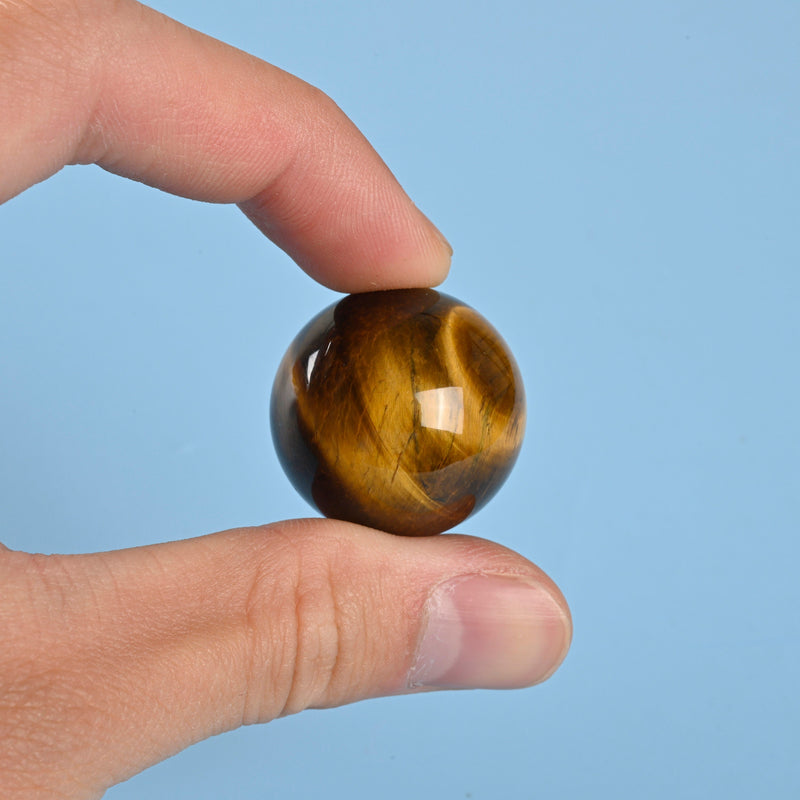 Sphere Ball Crystal, Yellow Tiger Eye Crystal Ball, 20mm, 25mm, Small Polished Sphere Gemstone, Tiger Eye Sphere Crystal Ball Round.