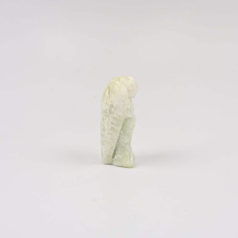 Handcraft Carved New Jade Angel Crystal Figurine, 1.5 inch, 2 inch Angel Gemstone