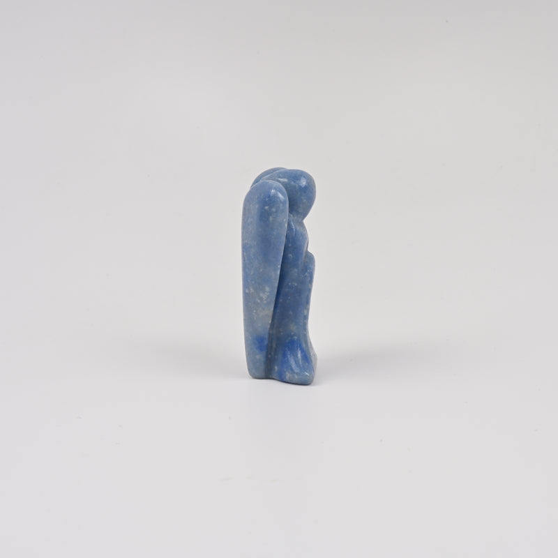 Handcraft Carved Blue Aventurine Angel Crystal Figurine, 1.5 inch, 2 inch Angel Gemstone