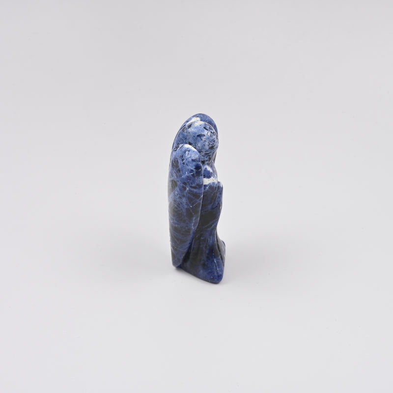 Handcraft Carved Sodalite Angel Crystal Figurine, 2 inch Angel Gemstone