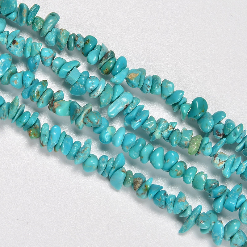 Blue Green Turquoise Loose Chips Beads 3-5mm - 14.5" Strand
