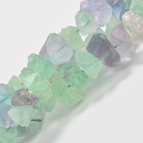 Fluorite Rough Nugget Chunks Loose Beads 10-15mm - 15" Strand