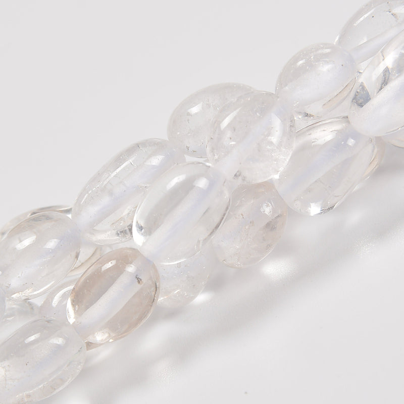 Clear Quartz Smooth Pebble Nugget Loose Beads 6-8mm, 8-12mm - 15" Strand