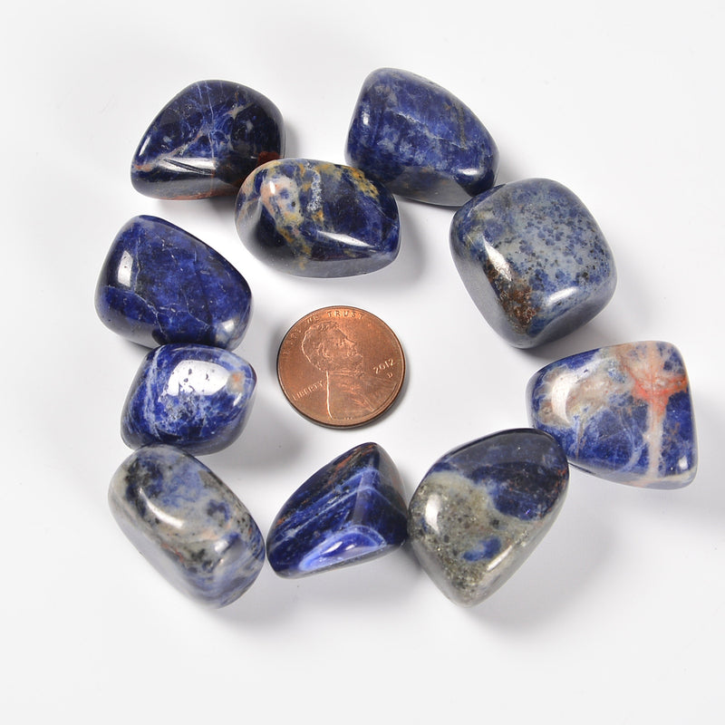 Sodalite Tumbled Stones Gemstone Crystal 20-30mm, Healing Crystals, Medium Size Stones