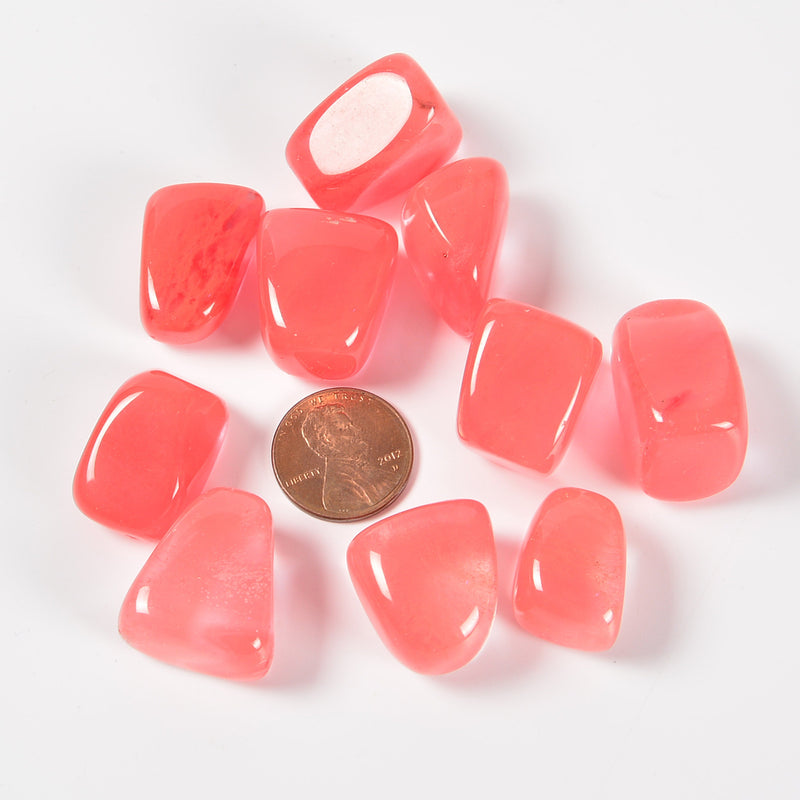 Cherry Quartz Tumbled Stones Gemstone Crystal 20-30mm, Healing Crystals, Medium Size Stones