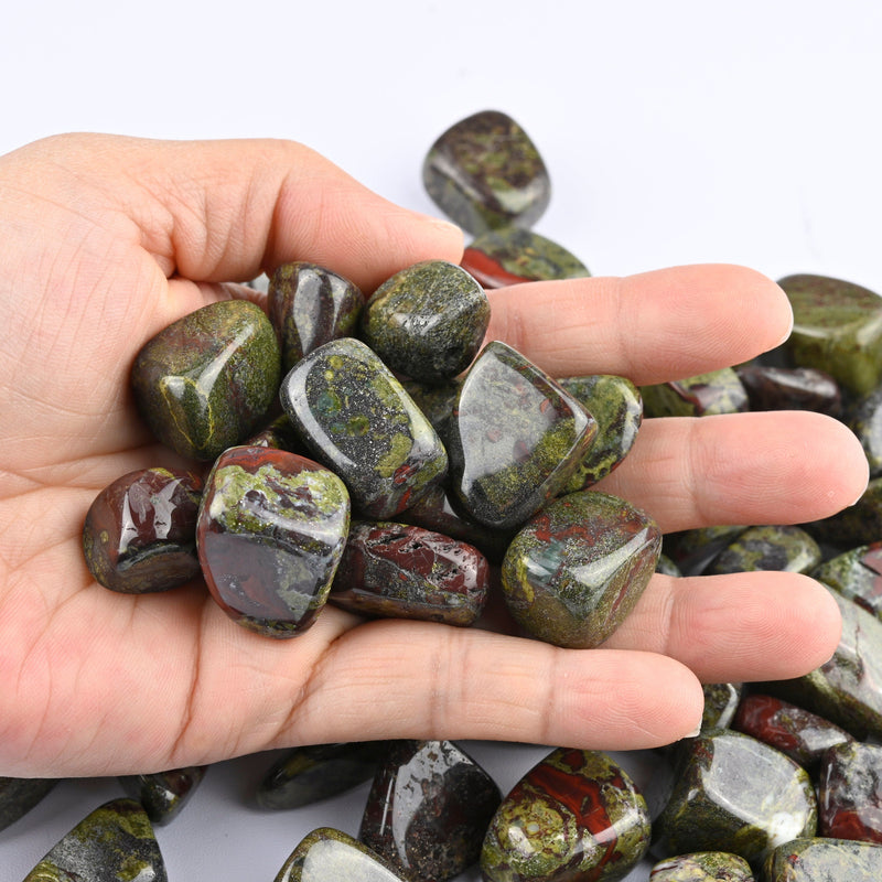 Dragon Blood Jasper / Dragon's Bloodstone Tumbled Stones Gemstone Crystal 20-30mm, Healing Crystals, Medium Size Stones