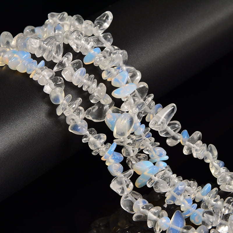 Opalite Smooth Loose Chips Beads 7-8mm - 34" Strand