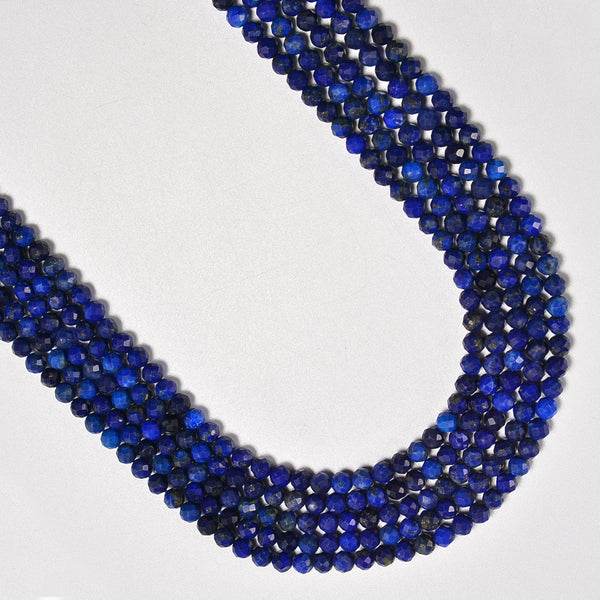 Natural Lapis / Blue Lapis Faceted Round Loose Beads 2mm-4mm - 15.5" Strand