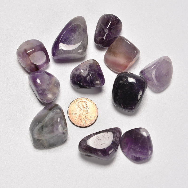 Amethyst Tumbled Stones Gemstone Crystal 20-30mm, Healing Crystals, Medium Size Stones