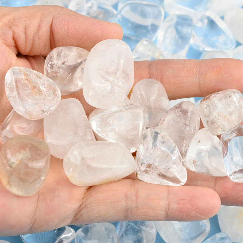 Clear Quartz Tumbled Stones Gemstone Crystal 20-30mm, Healing Crystals, Medium Size Stones