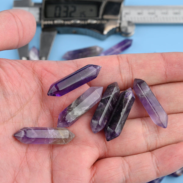 Amethyst Faceted Rhombus Beads 11 x 16mm x 6mm