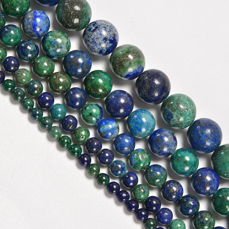 Chrysocolla Smooth Round Loose Beads 4mm-12mm - 15.5" Strand
