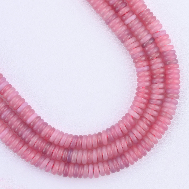 2x4mm, 2x6mm Pink Heishi Beads, Heishi Rondelle Spacer Beads, Disc Rondelle Beads, Bead Accessories Jewelry Making DIY Bracelets Necklaces