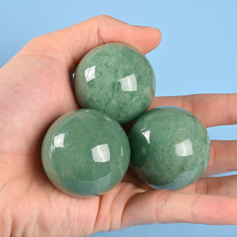 Sphere Ball Crystal, Green Aventurine Crystal Ball, 30mm, 40mm, 50mm Polished Sphere Gemstone, Green Aventurine Sphere Crystal Ball Round.