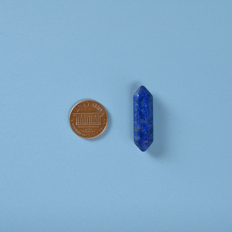 5 pieces of Lapis Lazuli Crystal Points, No Hole, Undrilled Natural Lapis Lazuli Double Pointed Gemstone, Bulk Crystal for Pendant Making.