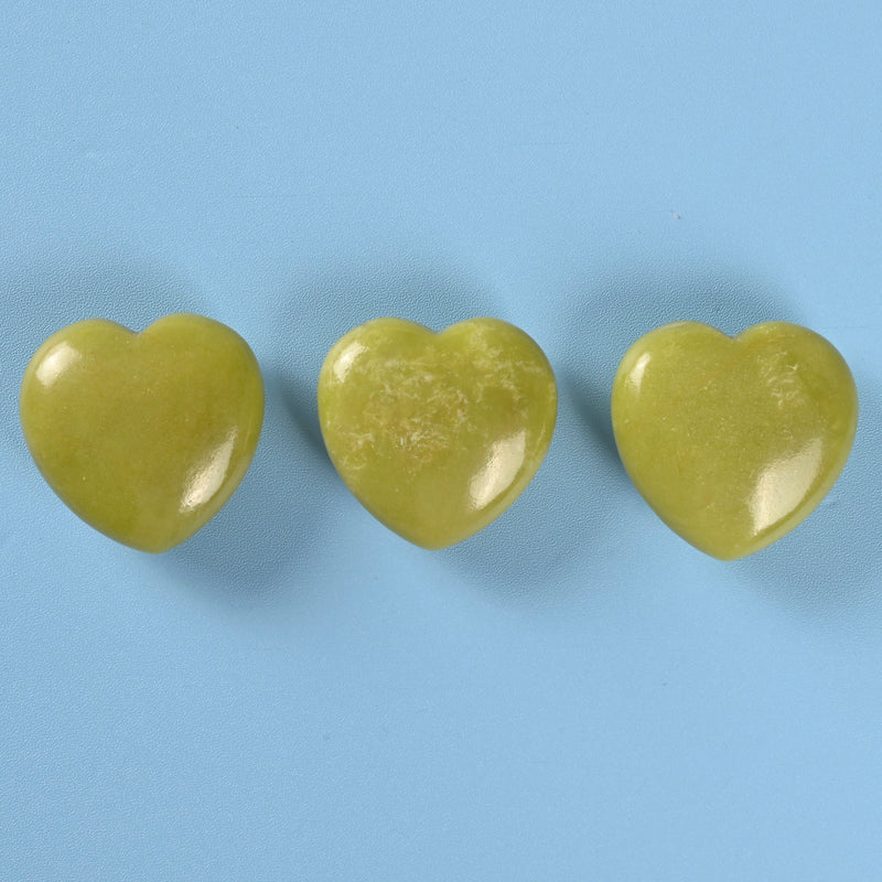 Carved Heart Crystal Figurine, 1.5 inch (40mm) Heart, Lemon Jade Heart Gemstone, Crystal Decor, Reiki Stone, Lemon Jade.