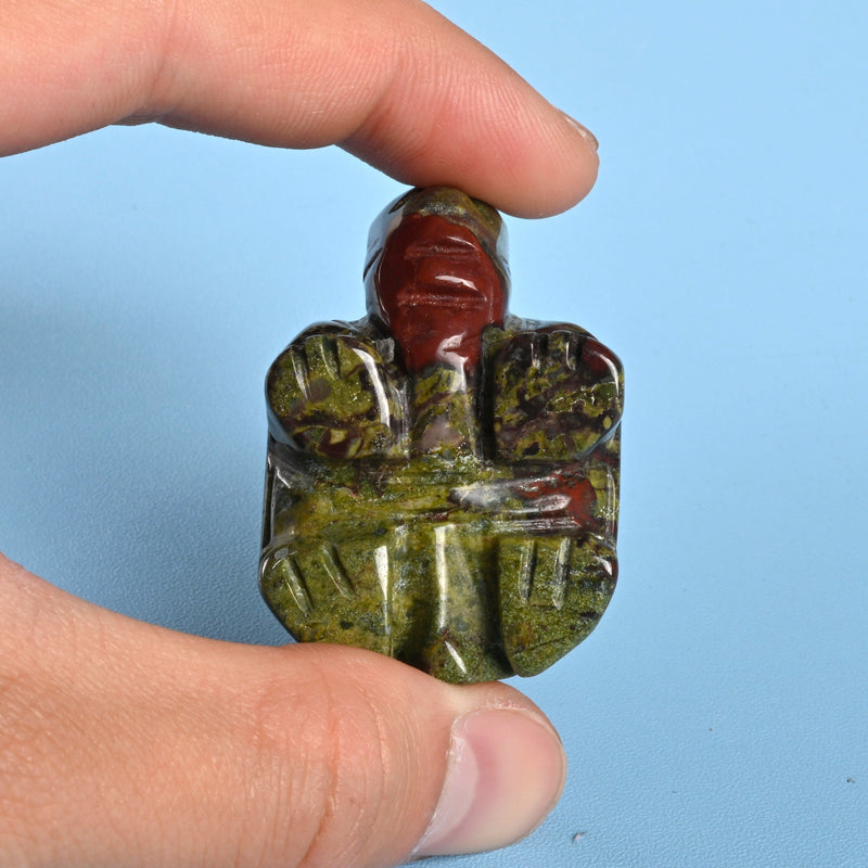 Carved Turtle Crystal Figurine, 1.5 inch Natural Dragon Bloodstone Turtle Gemstone, Crystal Decor, Dragon Blood Tortoise.