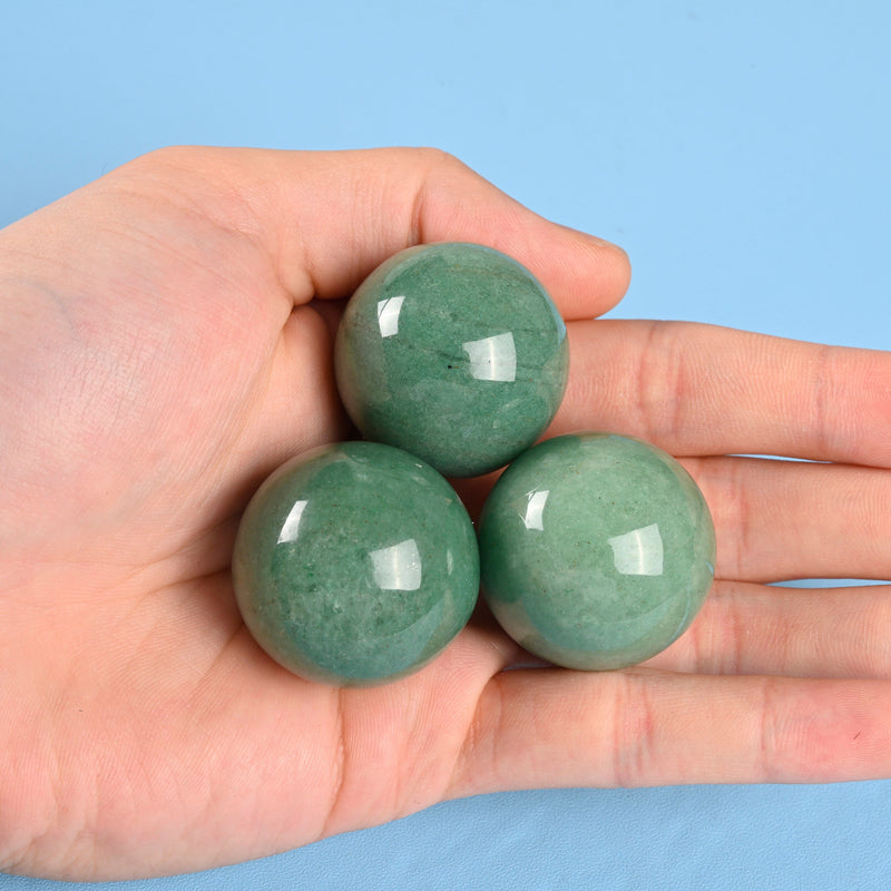 Sphere Ball Crystal, Green Aventurine Crystal Ball, 30mm, 40mm, 50mm Polished Sphere Gemstone, Green Aventurine Sphere Crystal Ball Round.