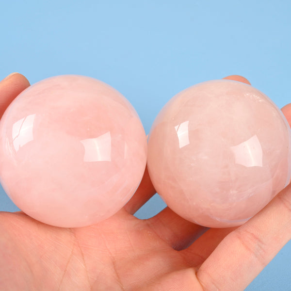 Sphere Ball Crystal, Rose Quartz Crystal Ball, 30mm, 40mm, 50mm Polished Sphere Gemstone, Rose Quartz Sphere Crystal Ball Round.
