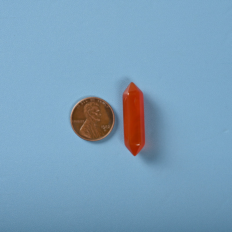 5 pieces of Random Carnelian Crystal Points, No Hole, Undrilled Carnelian Double Pointed Gemstone, Bulk Crystal for Pendant Making.
