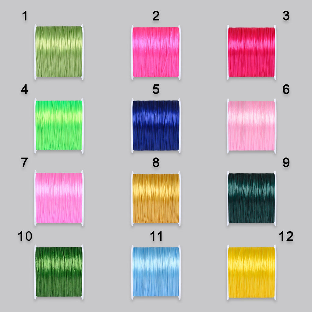 0.8mm Elastic String for Jewelry Making, 10 Rolls Clear Elastic