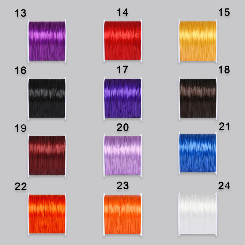 0.8mm Crystal String Elastic Thread Beading Cord Roll Strong & Stretchy for Beading, Jewelry Making DIY Bracelet - Many Colors Available!